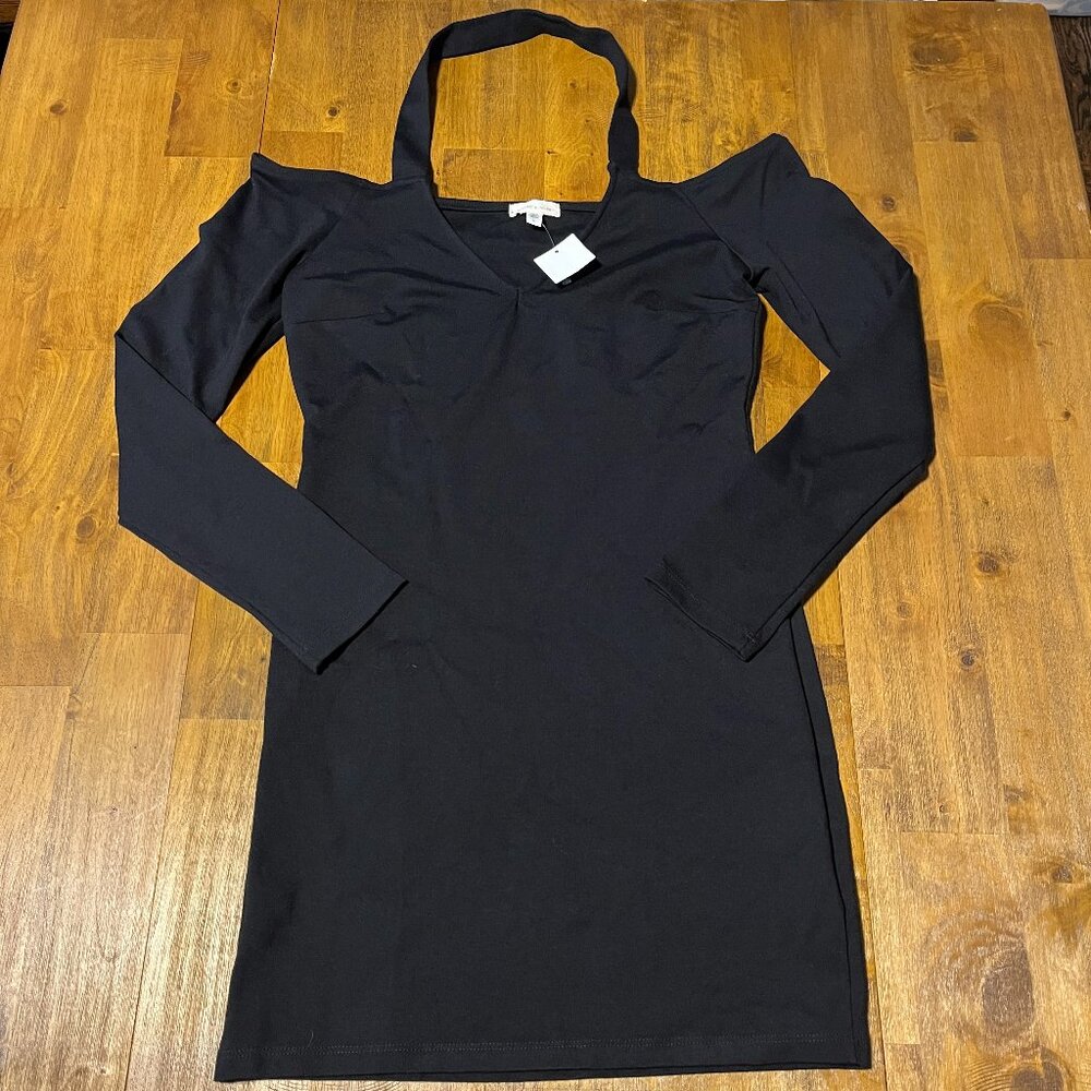 Silence and Noise women's bodycon dress black size large